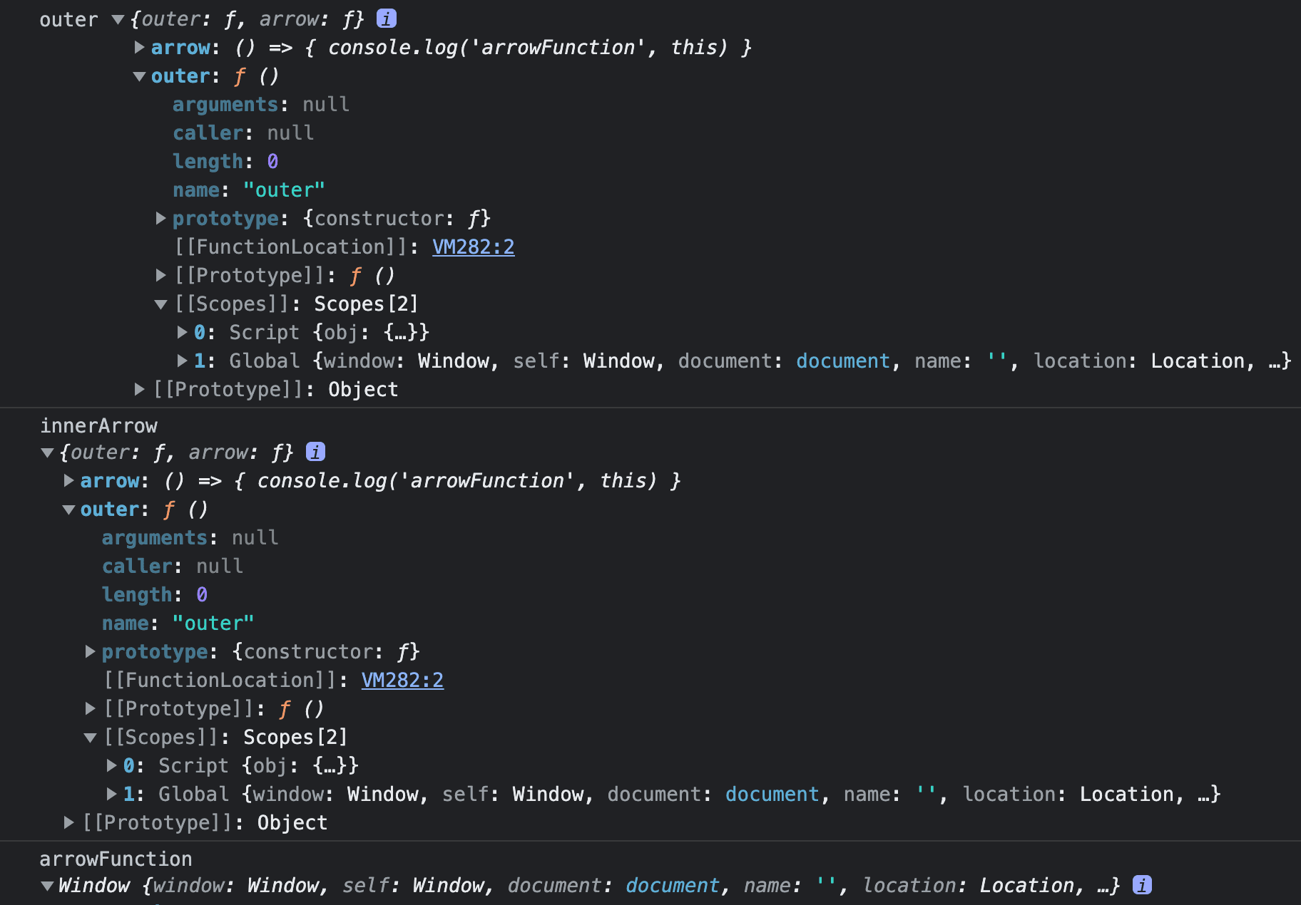 화살표 함수 this 바인딩 결과