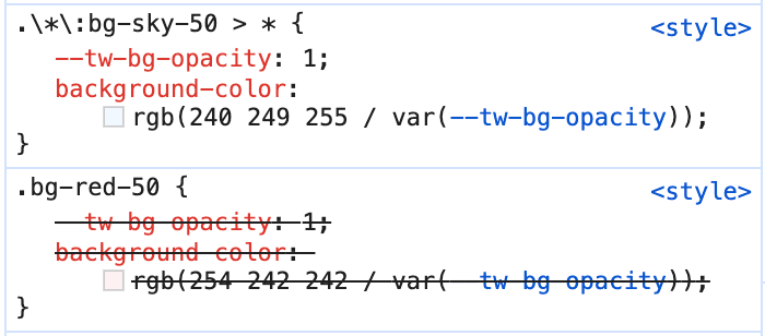 직접 자식 스타일링